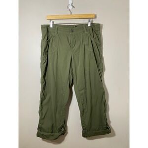 KUHL Convertible Cargo Womens Pants Green Hiking FreeFlex Roll Up Size 14 Reg